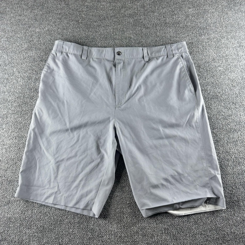 Callaway Shorts Mens 42 Gray Golf Geometric Pockets Big Tall Stretch Performance